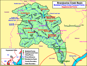 The 25 municipalities of the Brandywine Creek basin were graded this week for how their ordinances manage storm water runoff, with Pocopson ranking first and Valley and South Coatesville rated worst.