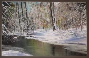 "Winter Magic,"  a watercolor by Glenn Blue, will be featured at the Chadds Ford Gallery starting Friday.