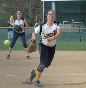 Unionville's Amy Large was 4-for-4 and picked up the win on the mound to help lead the Indians past Octorara, Wednesday.