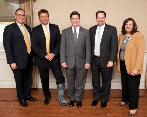 L to R: Robert F. Powelson, Chairman, Pennsylvania Public Utility Commission; Anthony Poluch, The Bryn Mawr Trust Company-Presenting Sponsor; Lieutenant Governor Jim Cawley; Matthew Tucker, 2013 SCCCC President; Cheryl Kuhn, SCCCC Executive Director