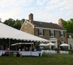 A variety of tents and umbrella tables on the lawn of Rolling Plains accommodated the crowd of about 350 at the Chester County SPCA's 26th Annual Forget-Me-Not Gala.