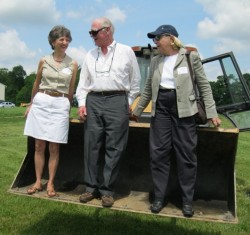 In May 2012, Molly Morrison, president of Natural Lands Trust, joined Gerry and Marguerite Lenfest for a bird’s-eye view of the Lenfest Center groundbreaking.