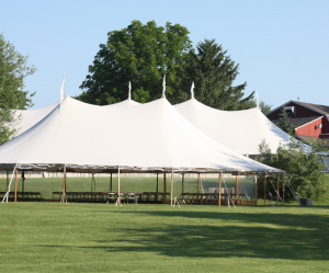 The tents are set and ready to go for tonight's kickoff of the Brandywine Storytellers Festival at Upland Country Day School.