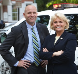 Chester County Sheriff Carolyn "Bunny" Welsh (right) is teaming with Chester County District Attorney Tom Hogan to offer citizens a firearms safety course.