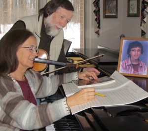 Donna and Martin Beech prepare for the Seventh Annual Jonathan Beech Memorial Concert, which will be held at Kennett High on Saturday.