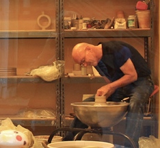 A demonstration of pot-throwing at  Charles Metzger Pottery will be one of the Friday Art Stroll activities in Kennett Square.