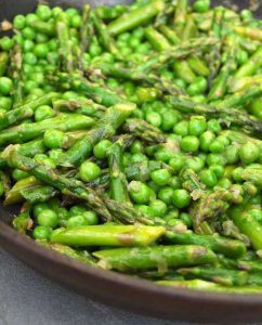 Green hues of spring vegetables make for bright, light salads Photo courtesy of Once Upon a Chef