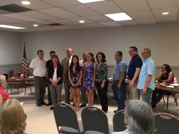 Members of the newly created Advisory Commission for Latino Affairs.