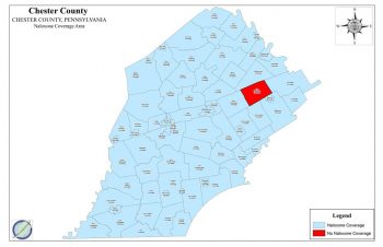 This map shows the 46 municipalities that have agreements in place for local law enforcement to carry Naloxone, a medication that can save lives in the event of an opioid overdose.