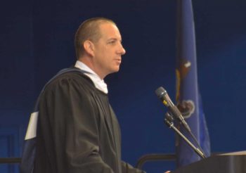 Unionville High School principal James Conley advises graduates to listen and learn from others.