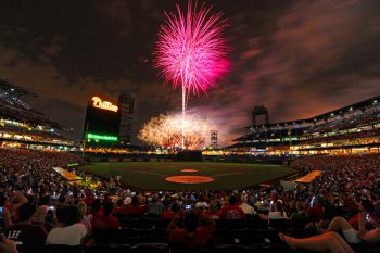 While the Phillies have struggled this year, their annual holiday fireworks remain at the top of the league.