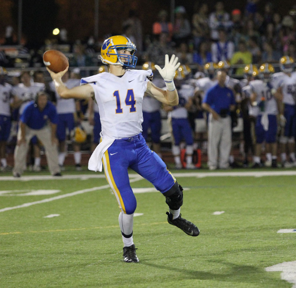 Downingtown East Quarterback Bryce Lauletta was effective in the air, throwing for 243 yards. Jim Gill photo.
