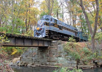 The Fall Foliage Express on the West Chester Railroad.